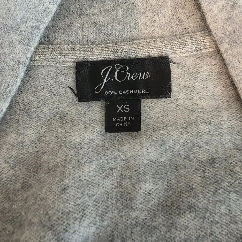 J. Crew Cashmere Waterfall Cardigan Sz XS